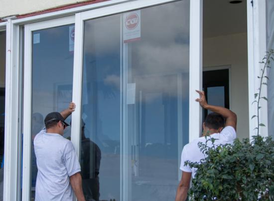 Impact entry door installation