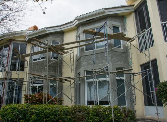 Scaffolding for community window replacement 