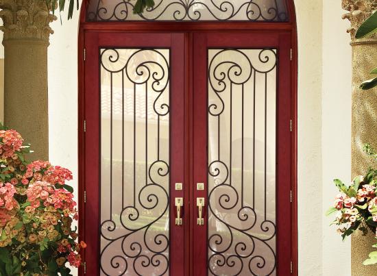 WinDoor Estate Double Entry Door with Architectural Transom