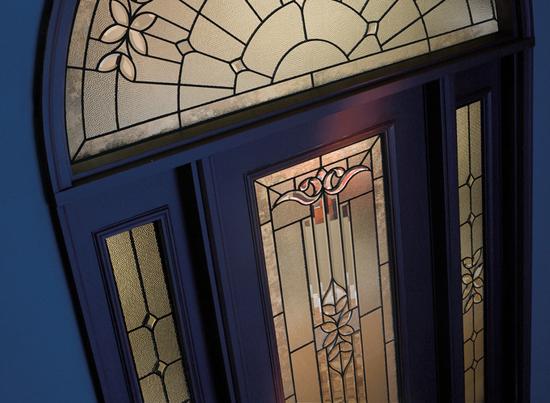 Plastpro Single Entry Door with Sidelites and Architectural Transom