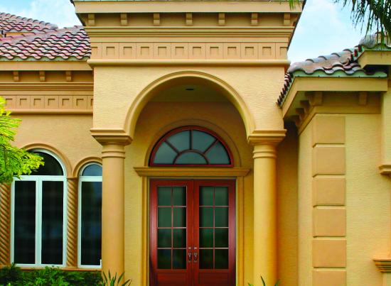 WinDoor Estate Double Entry Door with Architectural Transom