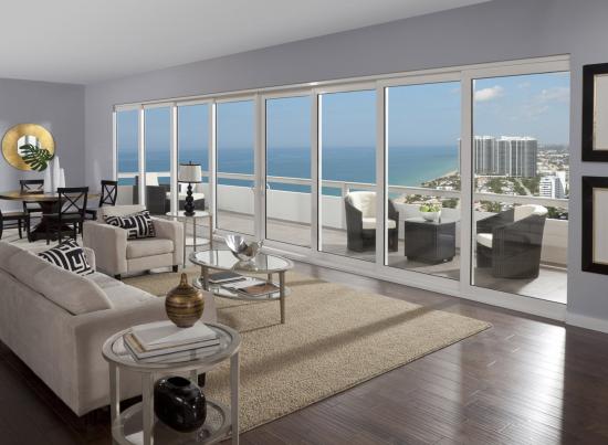 Hurricane impact sliding glass doors
