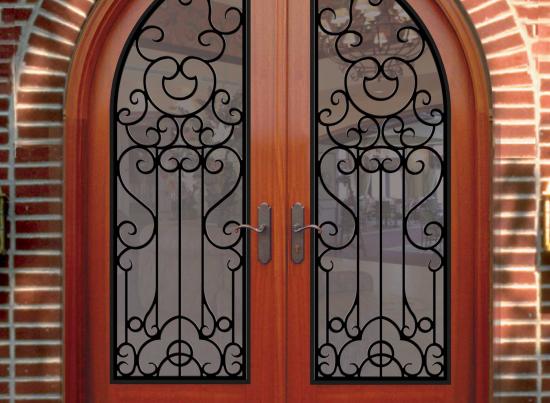 arched top wood impact entry door