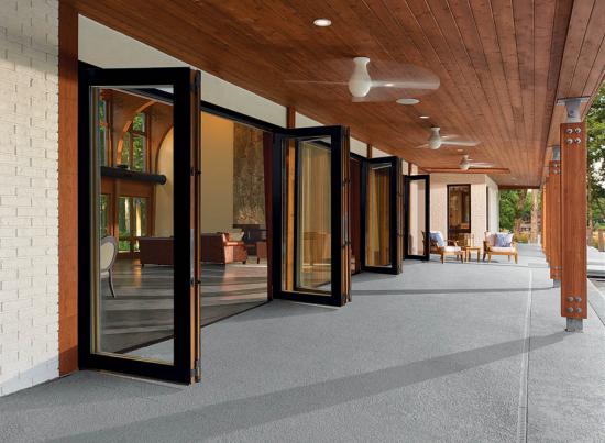 hurricane impact black folding doors