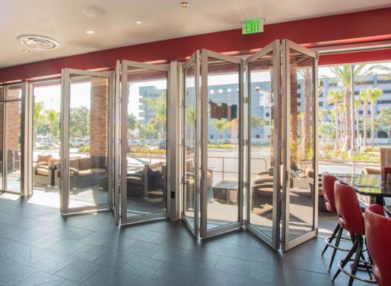 Euro-wall impact folding patio door 
