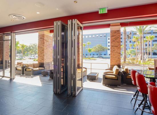 Commercial impact folding door