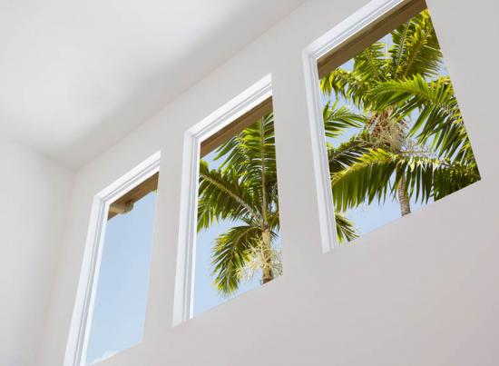 interior view of new impact fixed windows 