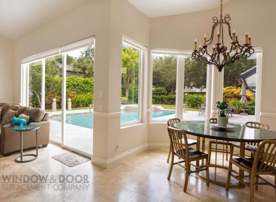 CGI windows and sliding glass doors in a boca raton home